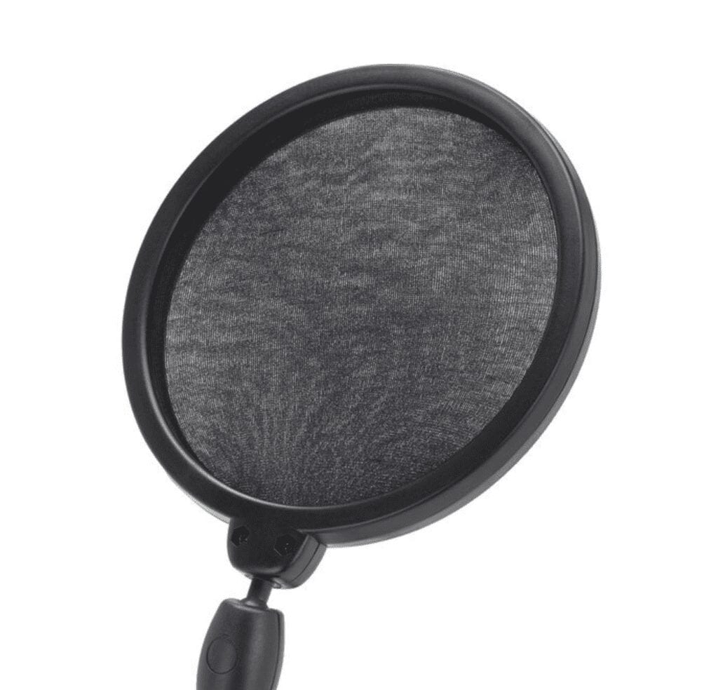 microphone pop filter for a home recording studio 