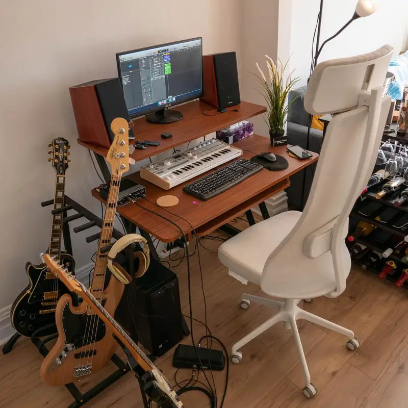 On-Stage Wood Studio Workstation recording studio desk